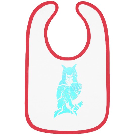 Owl Pet Silhouette Nature Forest Bird Pastel Bibs