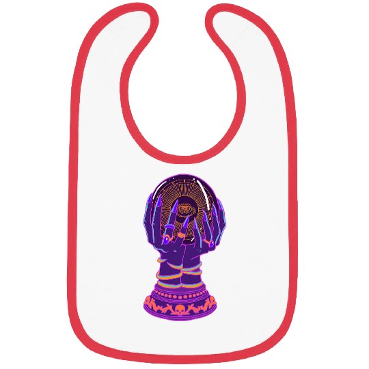 Pastel Goth Crystal Ball Fortune Teller Palm Reader Pagan Bibs