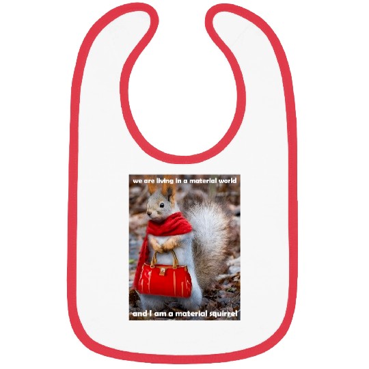 Squirrel Pet Material Squirrel Shopping with Handbag Bibs