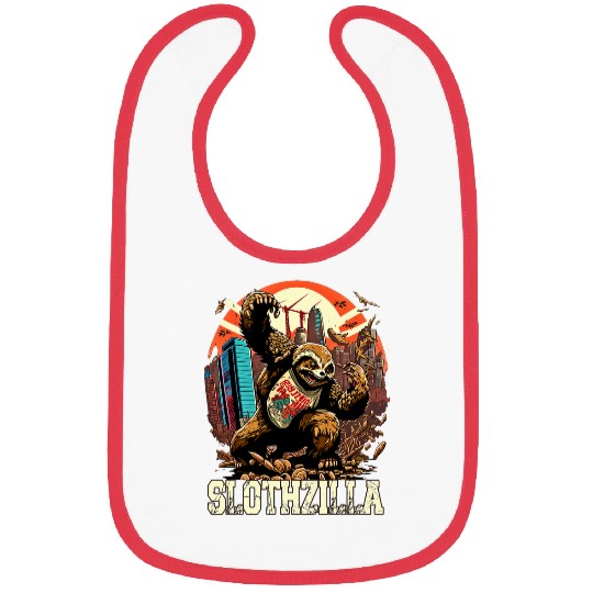 Sloth Pet Anime Slothzilla Kaiju Manga Otaku Sloth Bibs