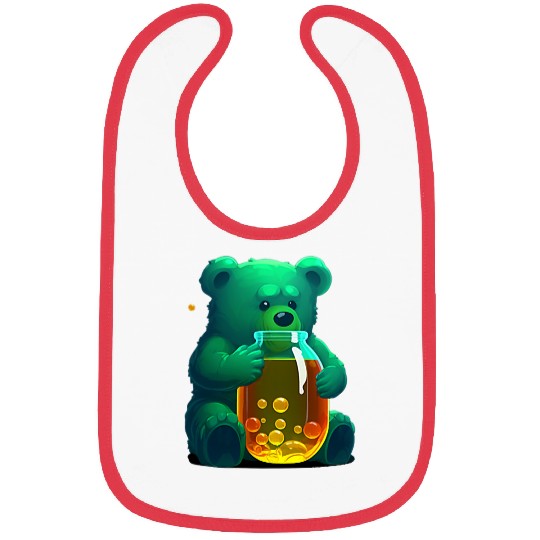 Bear Pet Cute Green Gummy Bear Bibs