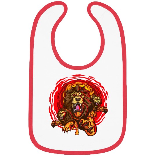 Lion Pet Angry Lion Face Bibs