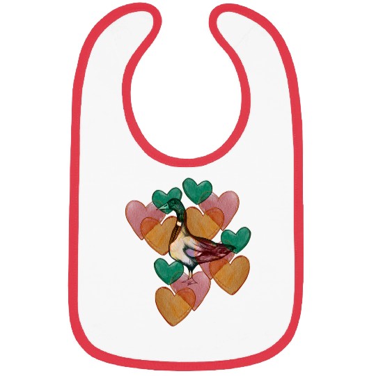 Duck Pet Mallard Duck watercolor Bibs