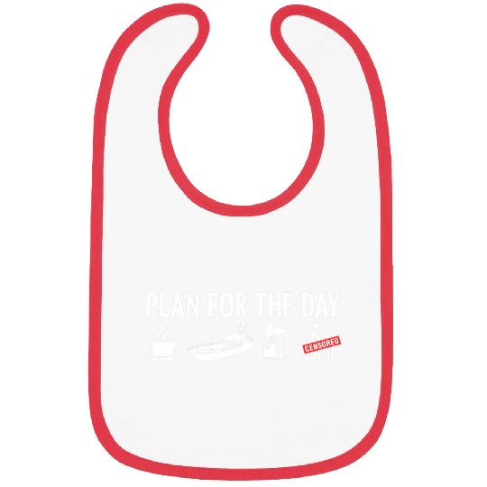 Coffee Fun plan day drinking coffee boating boat lover Bibs