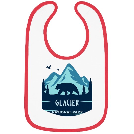 Bear Pet Retro Grizzly Bear Montana Glacier National Park Bibs