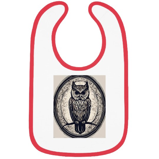 Owl Pet Shadowed Owl Silent Night Observer Bibs