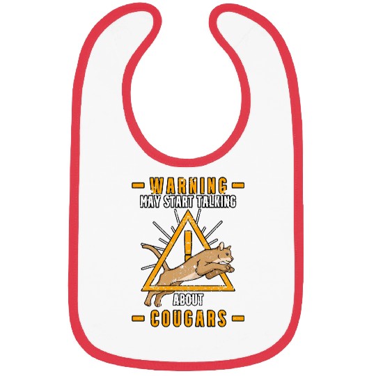 Lion Pet Cougar Mountain Lion Animal Cat Head Funny Cute Wildcat 2 Bibs