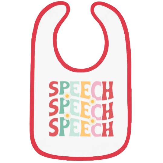 Speech Therapy Retro Speech Language Pathologist Therapist Bibs