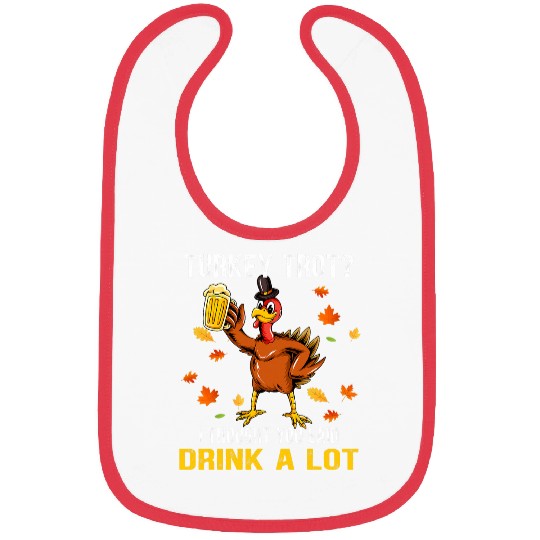 Turkey Trot Squad Running Drinking Funny Thanksgiving Bibs