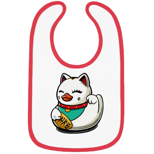 Duck Pet Manekineko Lucky Cat Duck Bibs