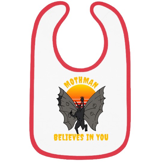 Retro vintages Believe Cryptid Mythical Monster Mothman Bibs