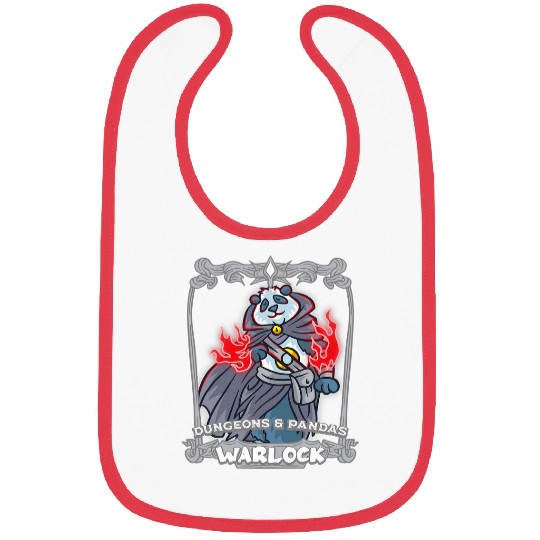 Panda Pet warlock dungeons and pandas nerdy panda nerd geek rpg dice Bibs
