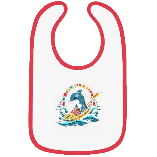 Kayaking Dolphin Kawaii Kayaker Kayak Canoe Canoeing 1 Bibs