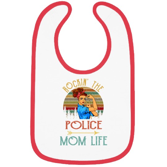 Rockin The Police Mom Life vintages Cute Bibs
