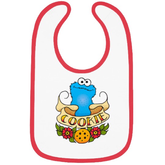 Sesame Street Cookie Monster Cookie Tattoo Bibs