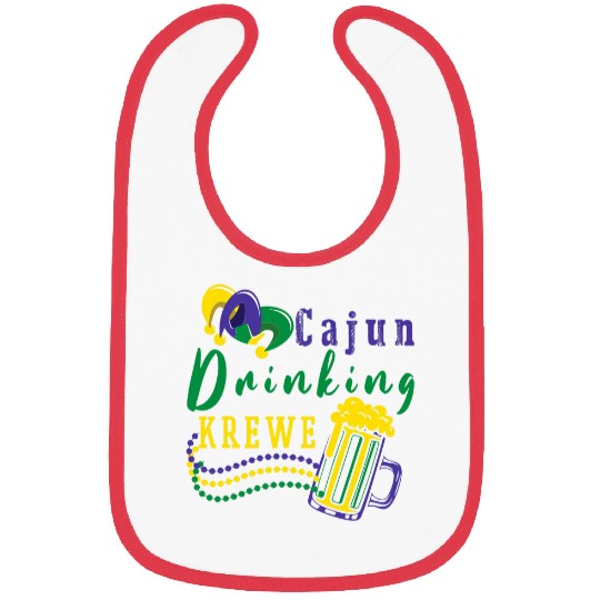 Mardi Gras Cajun Drinking Krewe Beer Mug Novelty Costume Bibs