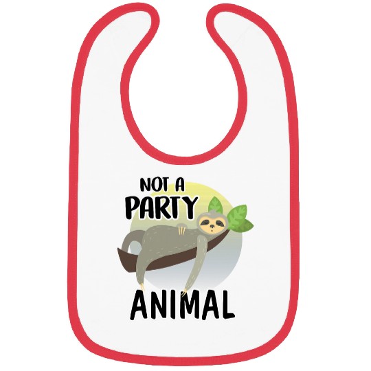 Sloth Pet Not A Party Animal Cute Lazy Sloth Bibs