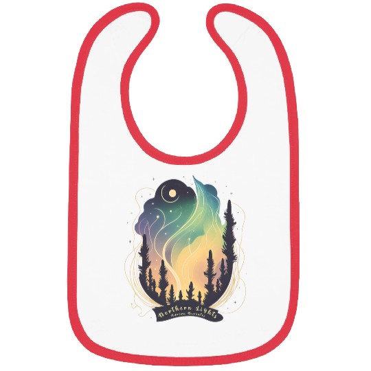 Northern Lights Aurora Borealis Beautiful and Colorful Sky Bibs