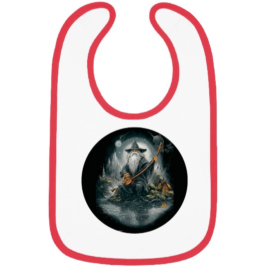 Nordic Wizard T Gnome Fishing T Enchanted Forest Accessory Bibs