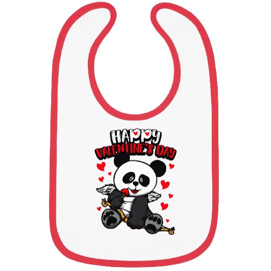 Panda Pet valentines panda sweet cupid animals Bibs