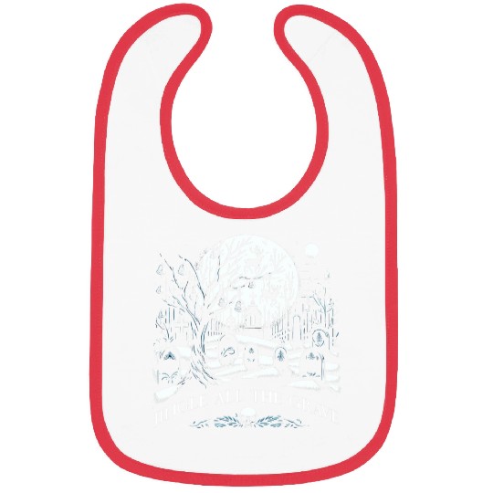Jingle All Grave Spooky Christmas xmass Graveyard Horror Bibs