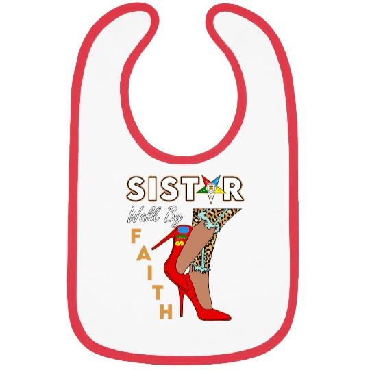 OES SiStar Leopard Walk By Faith Eastern Star Thanksgiving Bibs