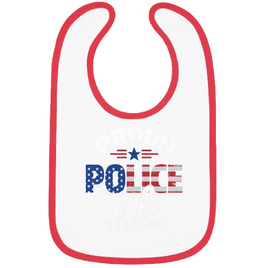 Proud Police Wife Bibs