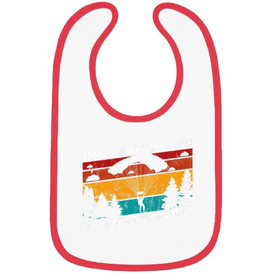 Paraglider skydiving retro paramotor quote design Bibs