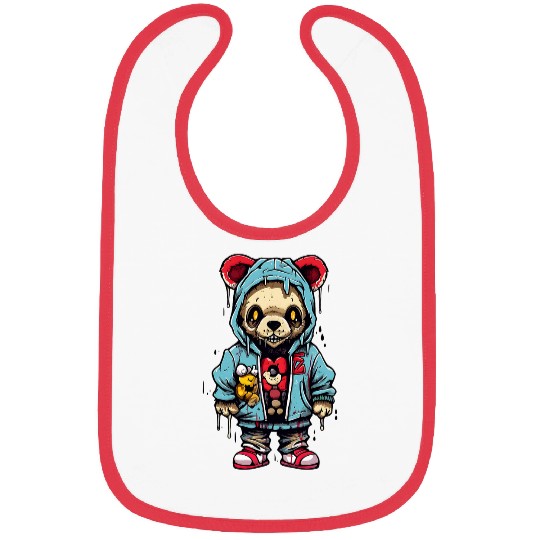 Bear Pet Hip Hop Teddy Bear Zombie Teddy Bear Streetwear Horror Drip Bibs