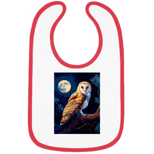 Owl Pet barn owl vintage Bibs