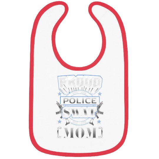 Proud Police SWAT Mom Graphic Bibs