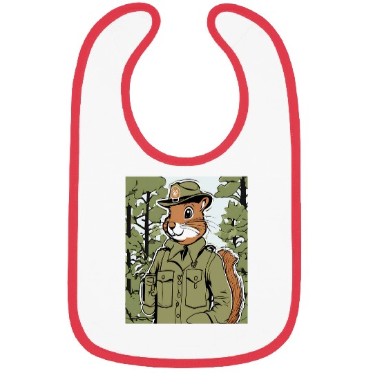 Squirrel Pet Park Ranger Forest Protector Wildlife Tee Bibs