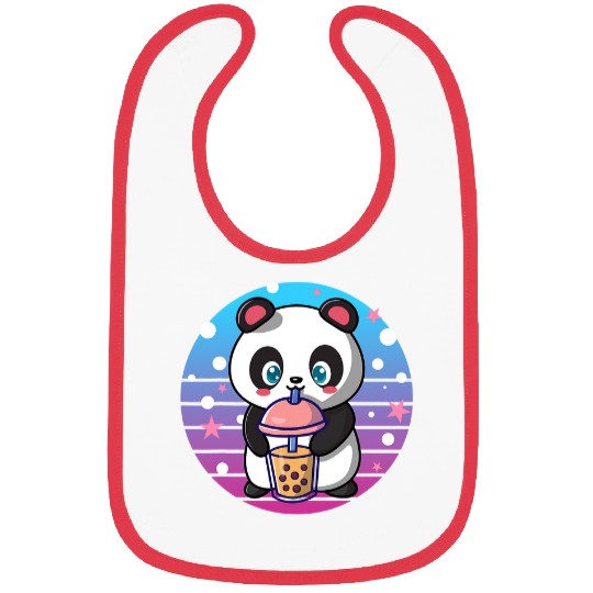 Panda Pet Boba Tapioca Pearls Bubble Milk Tea Drink Panda Lover Kids Bibs