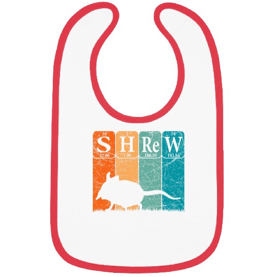 Elephant Pet Shrew Periodic Table Elements Rodent Retro Sengi Bibs