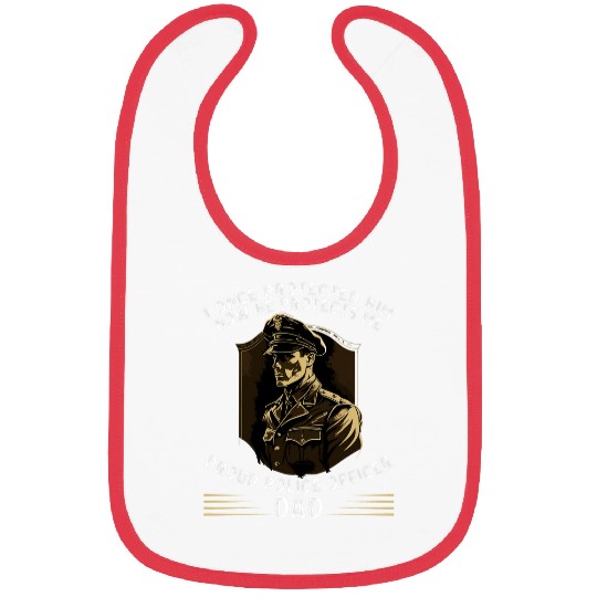Police Dad Law Enforcement Cop Officer Fathers Day 3 Bibs