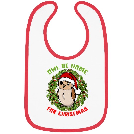 Owl Pet Be homes For Christmas Wreath Snow Santa Hat Bibs