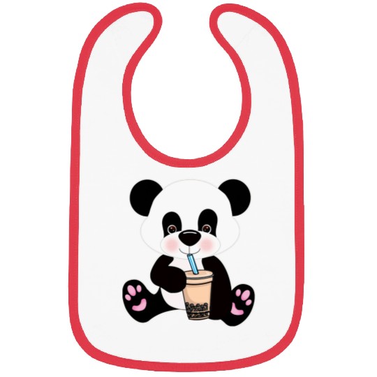 Panda Pet Boba Tapioca Pearls Bubble Milk Tea Drink Panda Lover 2 Bibs
