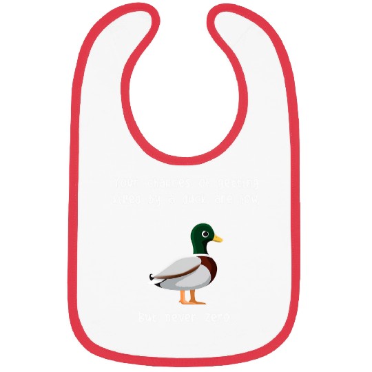 Duck Pet Never Zero Funny Cute Pet Mallard Duck Bird Farmer Bibs