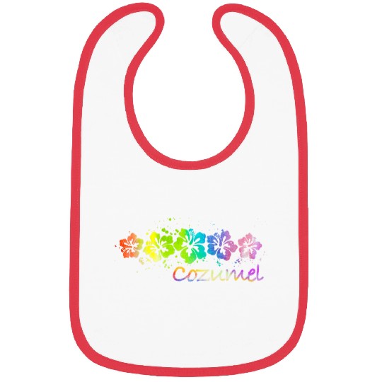 Surf Life Cozumel Mexico Watercolor Beach Surf Bibs