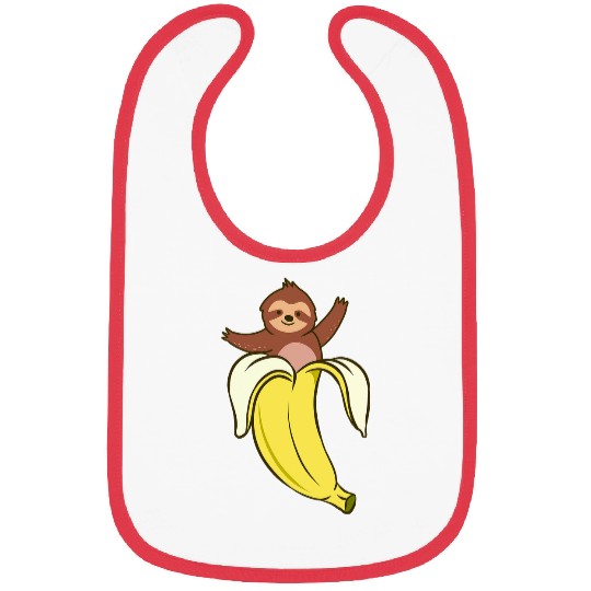 Sloth Pet Banana Sloth Lover Bibs