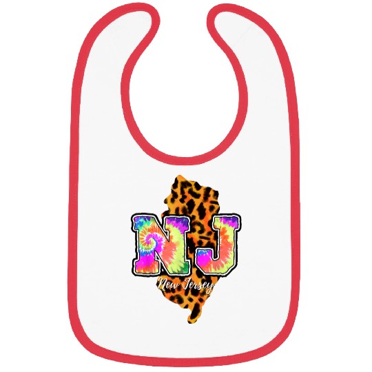 Tie Dye NJ New Jersey Garden State Pride East Coast Bibs