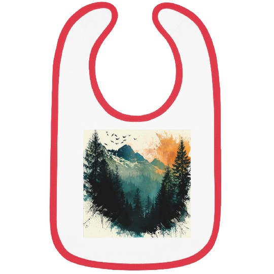 Tree Woods dark Green Nature Outdoor Explore forest green 2 Bibs