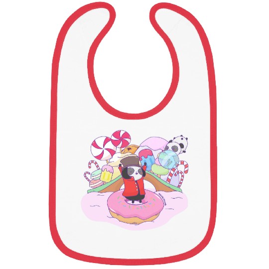 Panda Pet Wizard Panda in the Candy Land Chocolate Factory Bibs