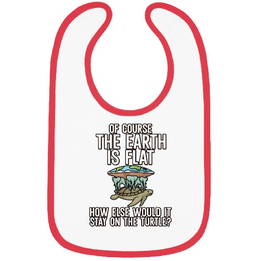 Turtle Pet Modern turtle flat earth society Bibs