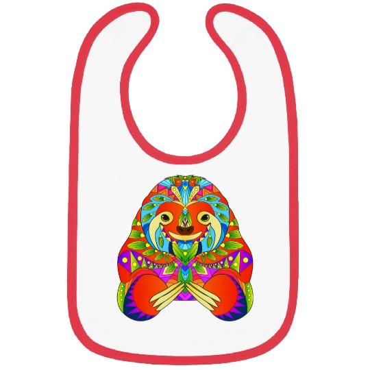 Sloth Pet Boho Native American Spirit Mandala Sloth Yoga Bibs