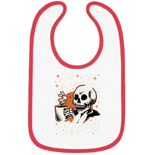 Coffee Fun I m A Nightmare Before Coffee Halloween 2 Bibs