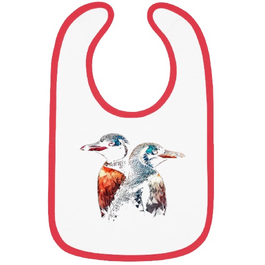 Penguin Pet Ying and Yang Artwork Animal Motif Penguin Bibs