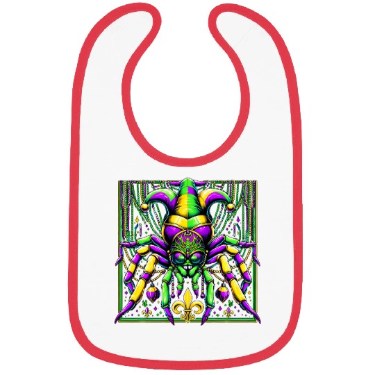 Mardi Gras Spider Jester Bibs
