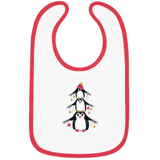 Penguin Pet With Fir Branches And Christmas Balls Penguin Bibs