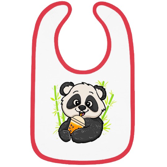 Panda Pet Drink Boba Milk Tea Boba Bubble Tea Tapioca Pearl Bibs